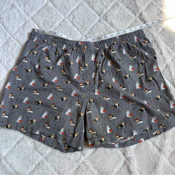 J. CREW | Printed Boxers Corgi Grey Dogs Halloween Underwear | Size Extra Large - Picture 9 of 11